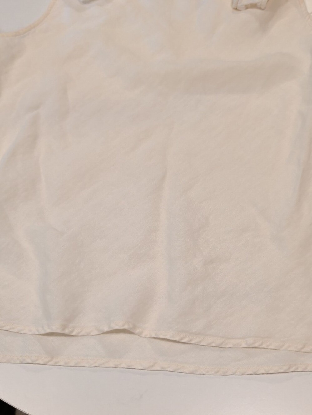 J. Jill Size XL White Ivory V-Neck Tank Linen Top - Picture 8 of 9